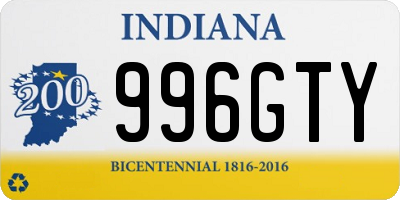 IN license plate 996GTY