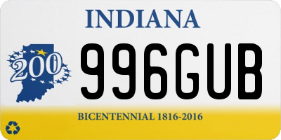 IN license plate 996GUB