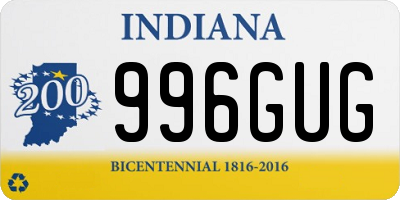 IN license plate 996GUG