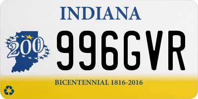 IN license plate 996GVR