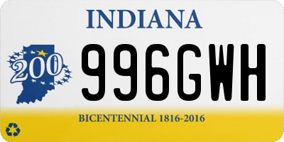 IN license plate 996GWH