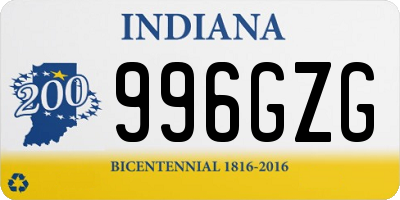 IN license plate 996GZG