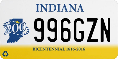 IN license plate 996GZN