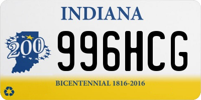 IN license plate 996HCG