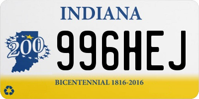 IN license plate 996HEJ