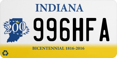 IN license plate 996HFA