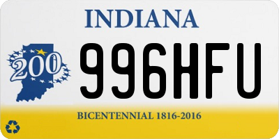 IN license plate 996HFU