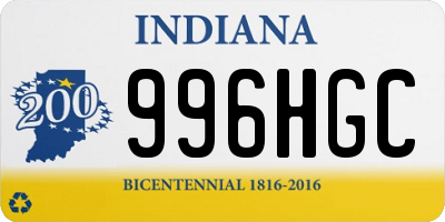 IN license plate 996HGC