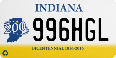 IN license plate 996HGL