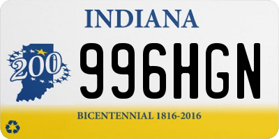 IN license plate 996HGN