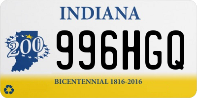 IN license plate 996HGQ