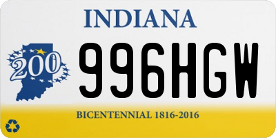 IN license plate 996HGW