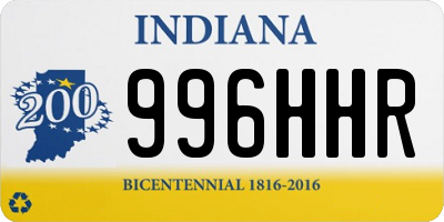 IN license plate 996HHR