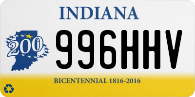 IN license plate 996HHV