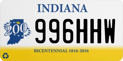 IN license plate 996HHW