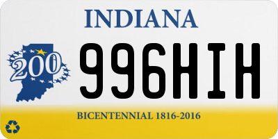 IN license plate 996HIH