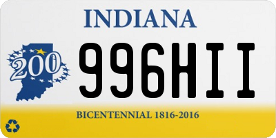 IN license plate 996HII