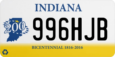 IN license plate 996HJB