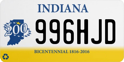 IN license plate 996HJD