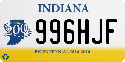 IN license plate 996HJF