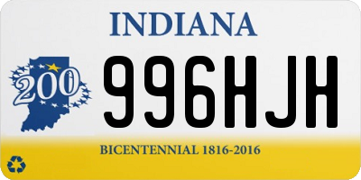 IN license plate 996HJH