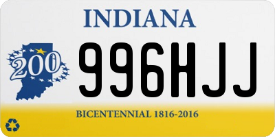 IN license plate 996HJJ