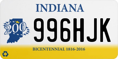 IN license plate 996HJK