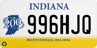 IN license plate 996HJQ