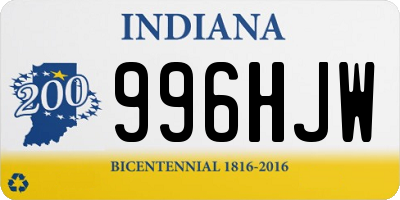 IN license plate 996HJW