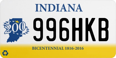 IN license plate 996HKB