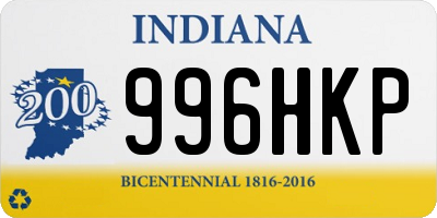 IN license plate 996HKP