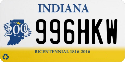 IN license plate 996HKW