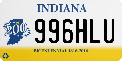 IN license plate 996HLU