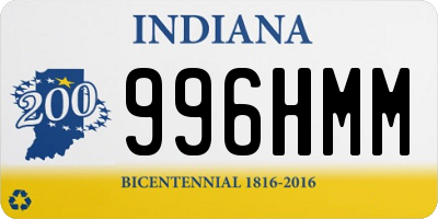 IN license plate 996HMM