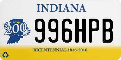 IN license plate 996HPB