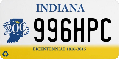 IN license plate 996HPC