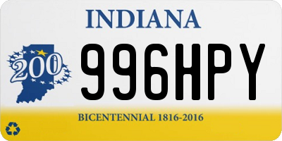 IN license plate 996HPY