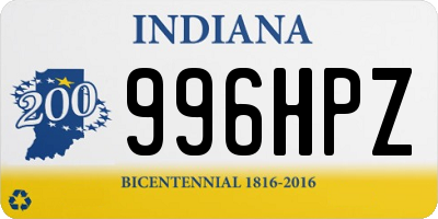 IN license plate 996HPZ