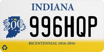 IN license plate 996HQP