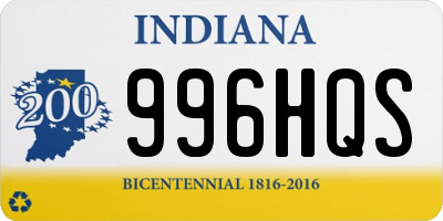 IN license plate 996HQS