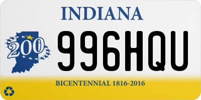 IN license plate 996HQU