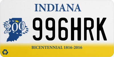 IN license plate 996HRK