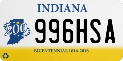 IN license plate 996HSA