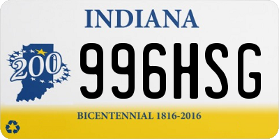 IN license plate 996HSG