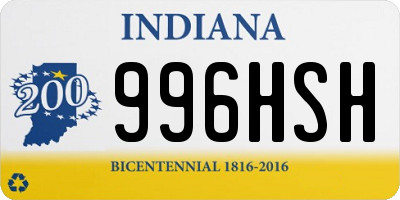 IN license plate 996HSH