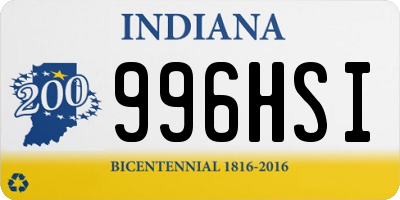 IN license plate 996HSI