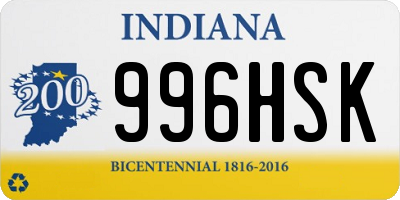 IN license plate 996HSK