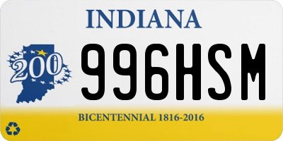 IN license plate 996HSM