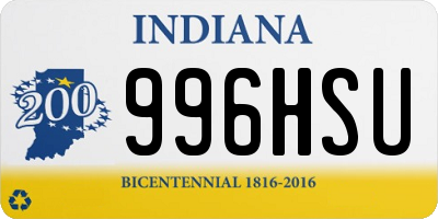 IN license plate 996HSU