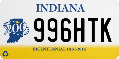 IN license plate 996HTK